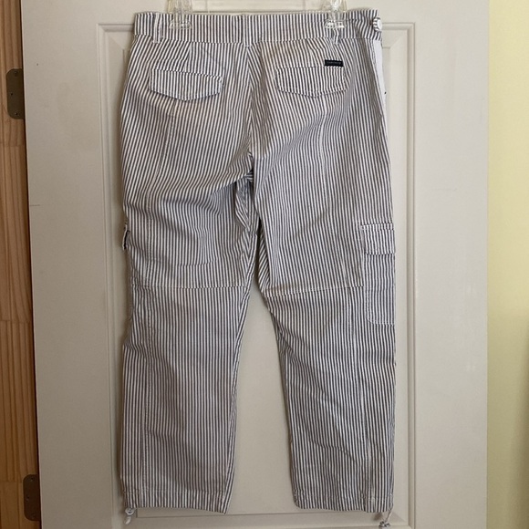 Anthropologie x Sanctuary Cotton Engineer Stripe Wanderer Cargo Pants Size 30 - Picture 10 of 11